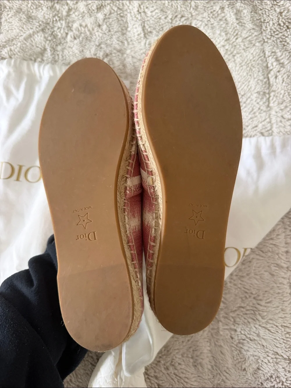 Dior Pink Canvas Espadrilles Christian Dior Paris